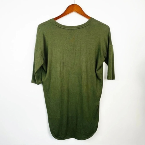 EXPRESS Olive Green 3\4 Sleeve‎ Top XS - Picture 4 of 5